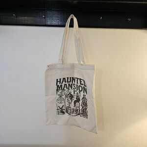 Haunted Mansion tote tan and black